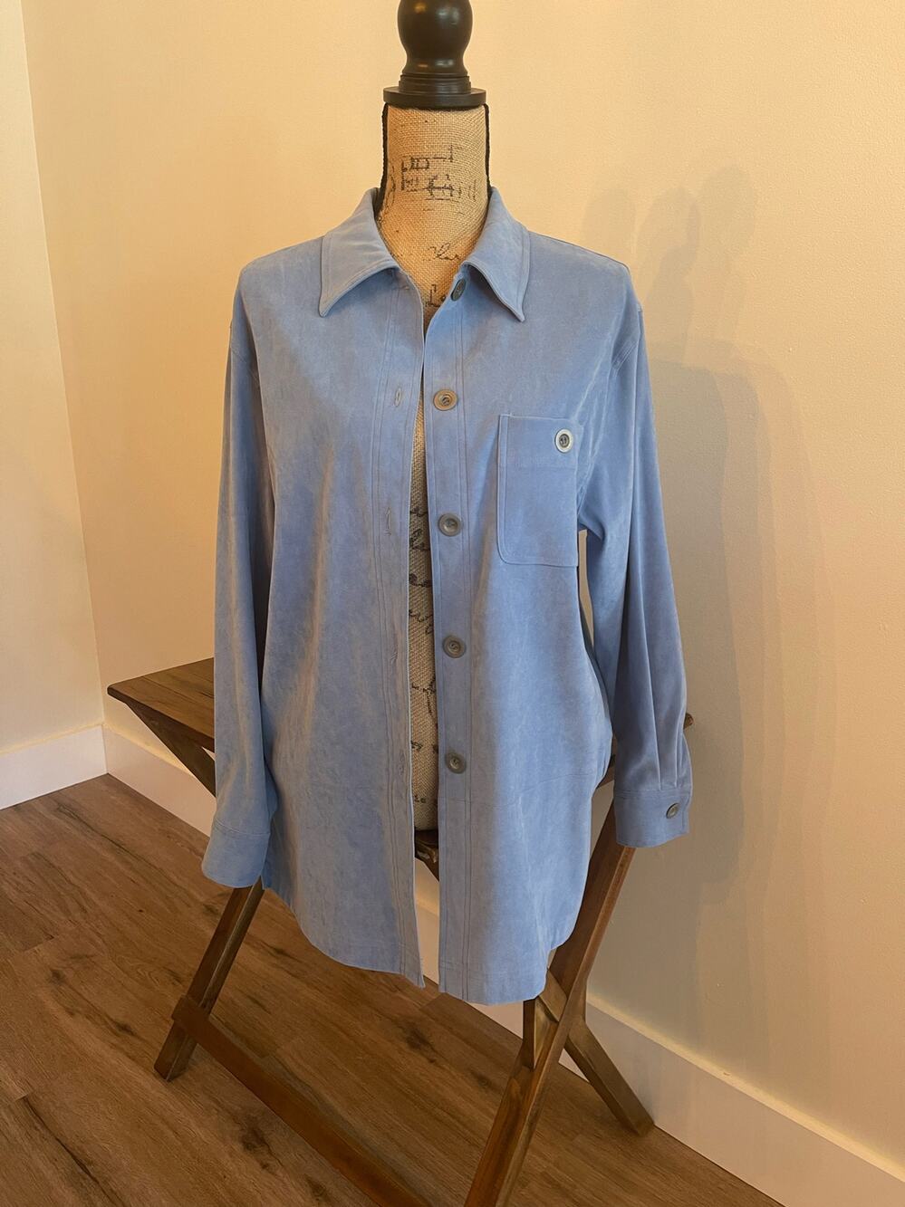Apostrophe Blue Oversized Button Down Size Medium